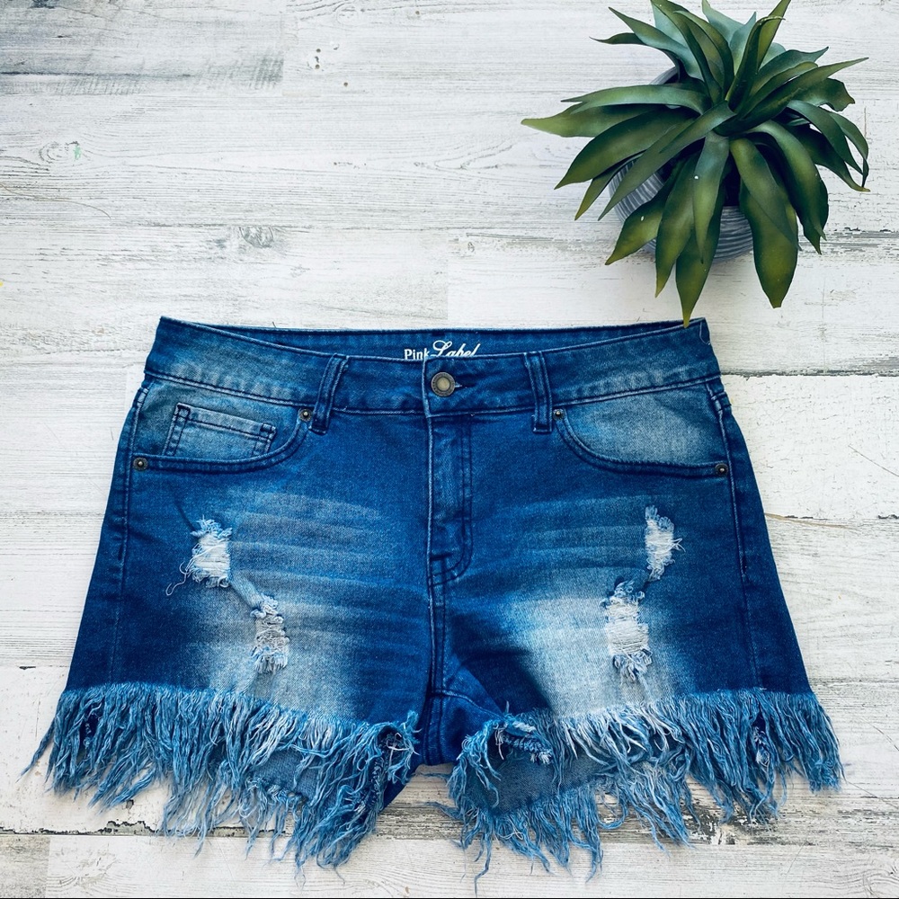 Pink Label distressed cut off size 11
